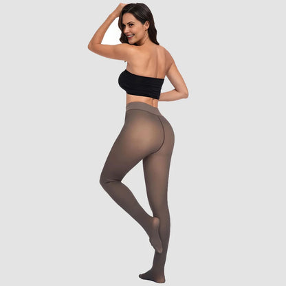 Fleece Lined Tights - One Lined Seamed