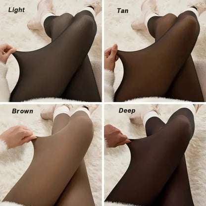 Fleece Lined Tights - One Lined Seamed