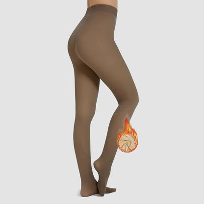 Fleece Lined Tights - One Lined Seamed