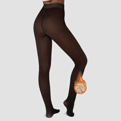 Fleece Lined Tights - One Lined Seamed